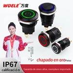 Interruptores pulsadores de metal negro oxidado de la serie WD-A