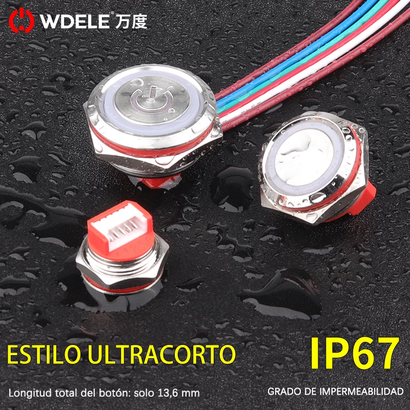 Botón metálico táctil ligero con cable de la serie WD-C