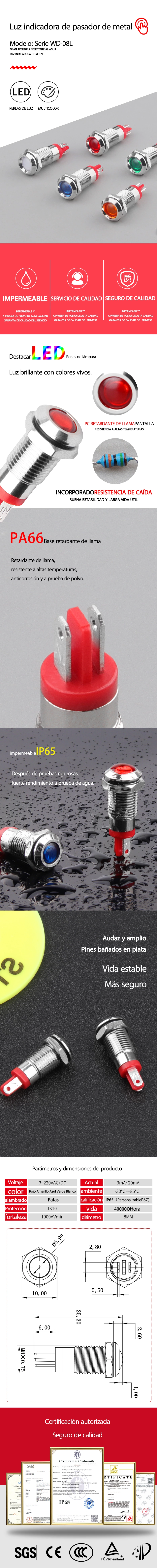 Indicador de pin WD8L